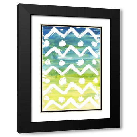 Watercolor Pattern III Black Modern Wood Framed Art Print with Double Matting by Medley, Elizabeth