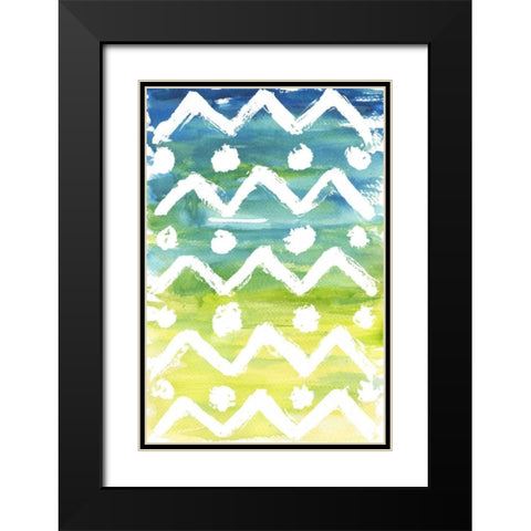 Watercolor Pattern III Black Modern Wood Framed Art Print with Double Matting by Medley, Elizabeth