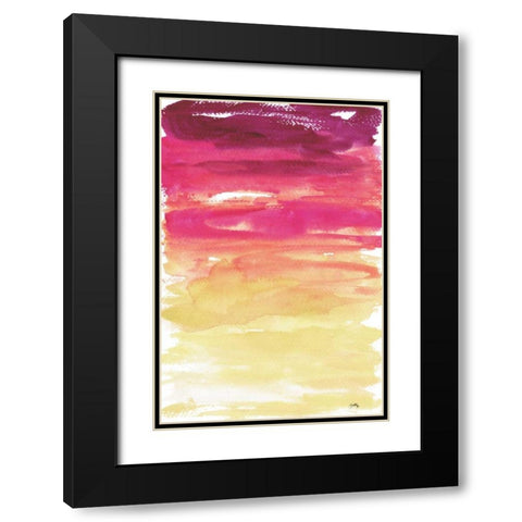 Watercolor Paper I Black Modern Wood Framed Art Print with Double Matting by Medley, Elizabeth