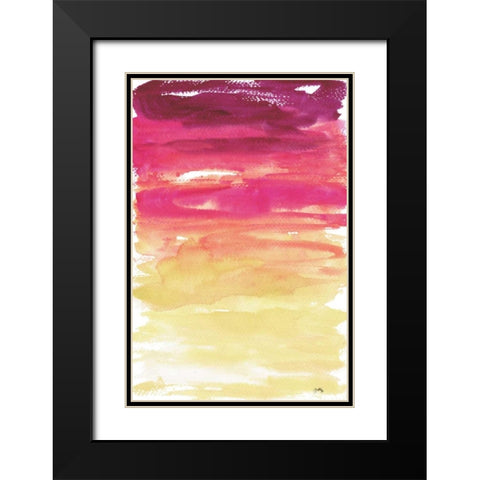 Watercolor Paper I Black Modern Wood Framed Art Print with Double Matting by Medley, Elizabeth