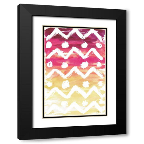 Watercolor Pattern I Black Modern Wood Framed Art Print with Double Matting by Medley, Elizabeth