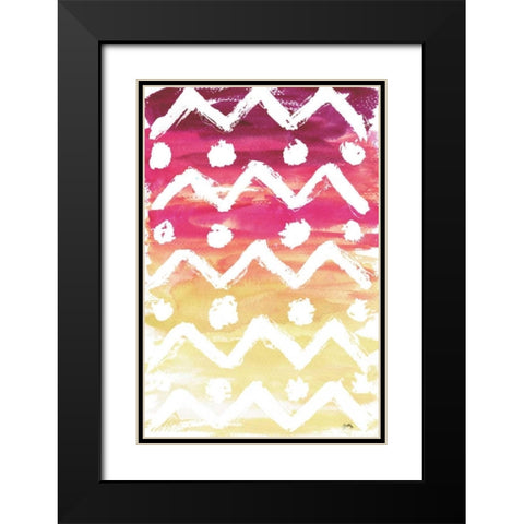 Watercolor Pattern I Black Modern Wood Framed Art Print with Double Matting by Medley, Elizabeth