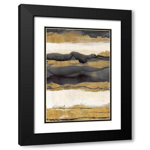 Dark To Light Pattern Black Modern Wood Framed Art Print with Double Matting by Medley, Elizabeth