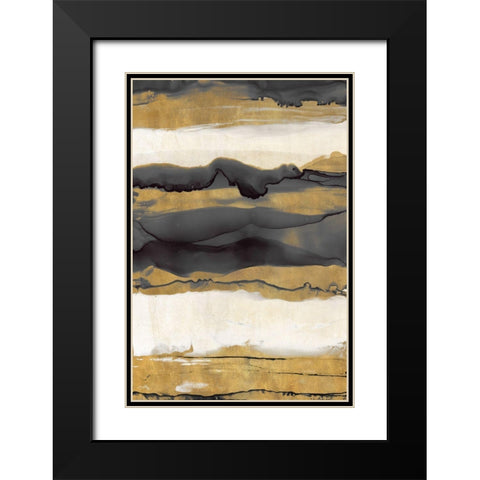 Dark To Light Pattern Black Modern Wood Framed Art Print with Double Matting by Medley, Elizabeth