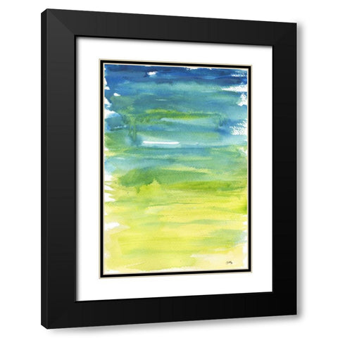 Watercolor Paper II Black Modern Wood Framed Art Print with Double Matting by Medley, Elizabeth