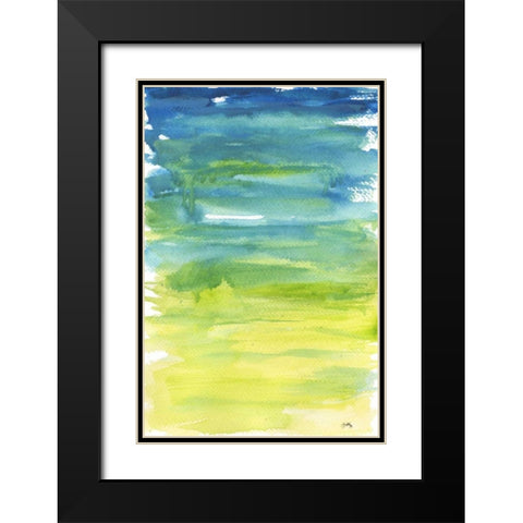 Watercolor Paper II Black Modern Wood Framed Art Print with Double Matting by Medley, Elizabeth