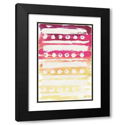 Watercolor Pattern II Black Modern Wood Framed Art Print with Double Matting by Medley, Elizabeth