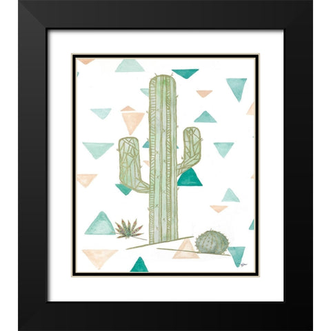 Desert Cactus Black Modern Wood Framed Art Print with Double Matting by James, Nola