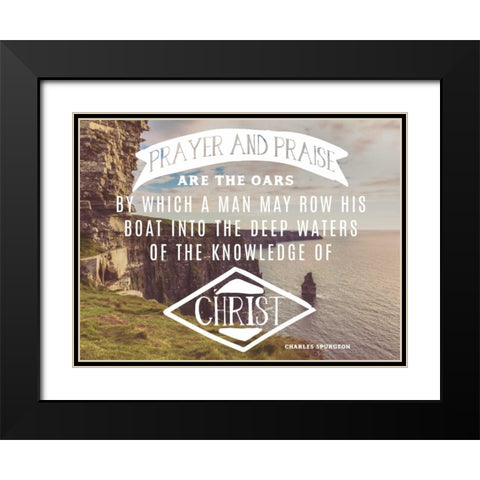 Prayer and Praise Oars Black Modern Wood Framed Art Print with Double Matting by Bonnett, Stede