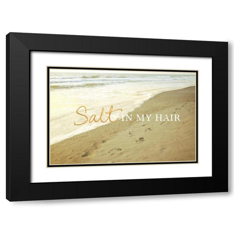 Salt in my Hair Black Modern Wood Framed Art Print with Double Matting by Peck, Gail