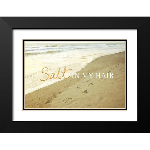 Salt in my Hair Black Modern Wood Framed Art Print with Double Matting by Peck, Gail