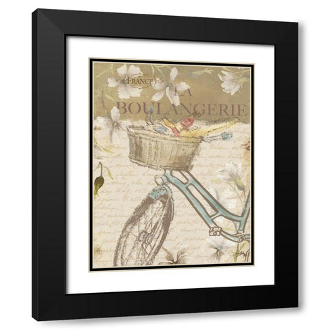 Paris Outing II Black Modern Wood Framed Art Print with Double Matting by Medley, Elizabeth