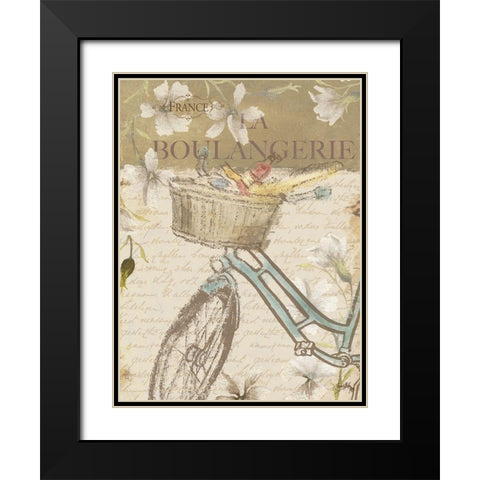 Paris Outing II Black Modern Wood Framed Art Print with Double Matting by Medley, Elizabeth