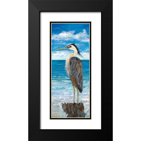 Heron In The View I Black Modern Wood Framed Art Print with Double Matting by DeRice, Julie
