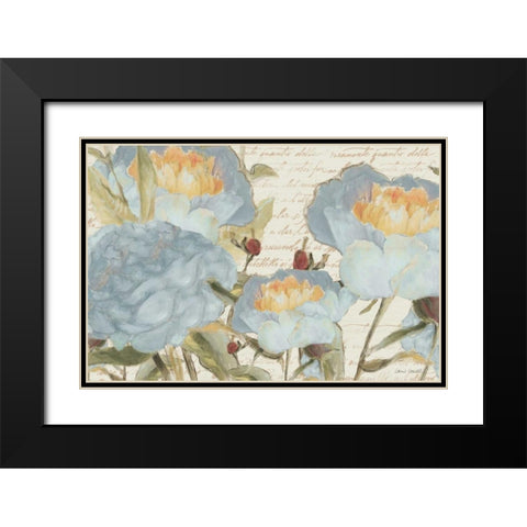 Flowers in the Garden Black Modern Wood Framed Art Print with Double Matting by Loreth, Lanie