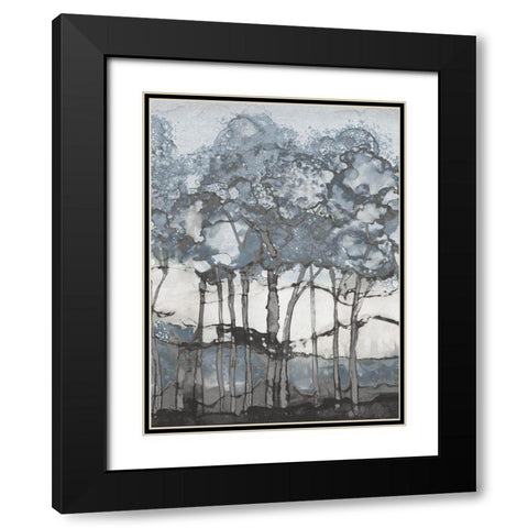 Watercolor Forest I Black Modern Wood Framed Art Print with Double Matting by Medley, Elizabeth