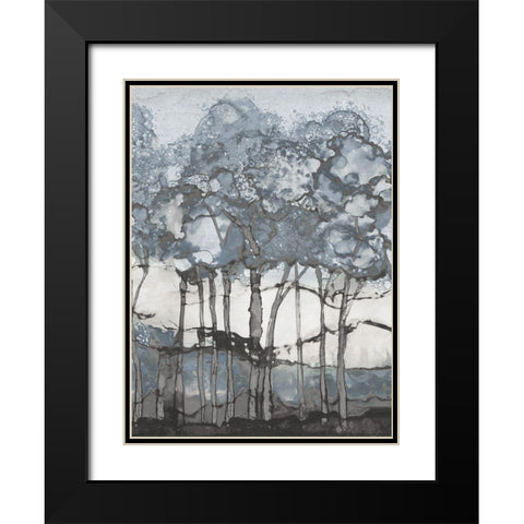 Watercolor Forest I Black Modern Wood Framed Art Print with Double Matting by Medley, Elizabeth