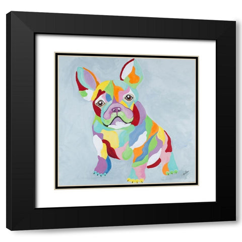 French Kiss II Black Modern Wood Framed Art Print with Double Matting by Ritter, Gina