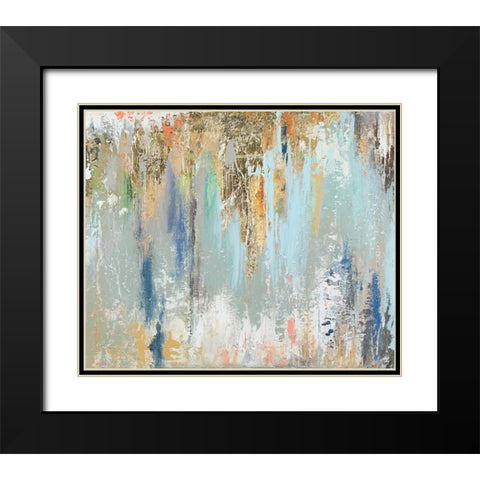 Blue Gold Illusion II Black Modern Wood Framed Art Print with Double Matting by Pinto, Patricia