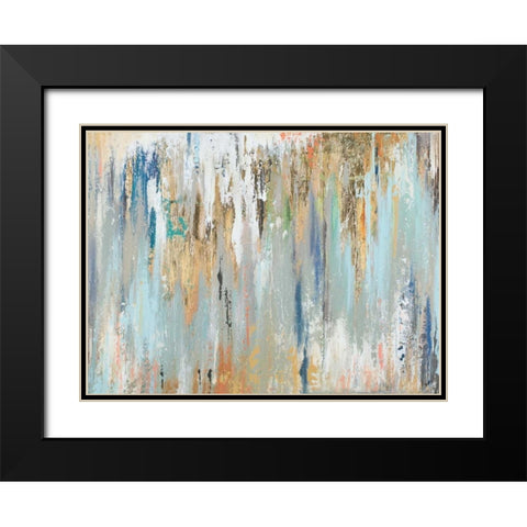 Blue Illusion Black Modern Wood Framed Art Print with Double Matting by Pinto, Patricia