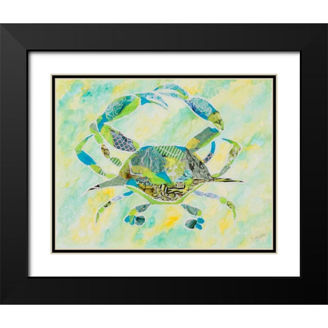 LaniKai Crab Black Modern Wood Framed Art Print with Double Matting by Ritter, Gina