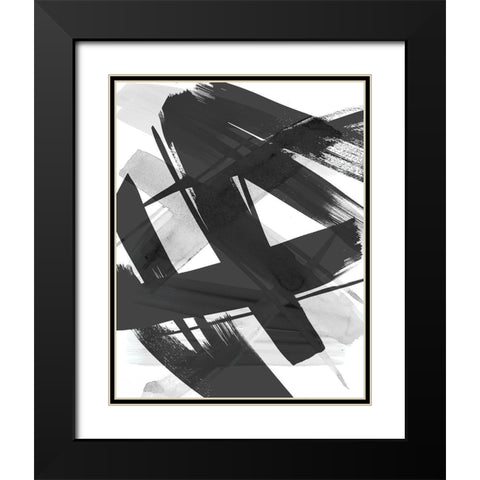 Paint Out Loud I Black Modern Wood Framed Art Print with Double Matting by SD Graphics Studio