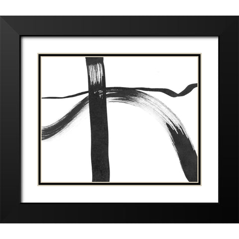 Drip in Silence I Black Modern Wood Framed Art Print with Double Matting by SD Graphics Studio