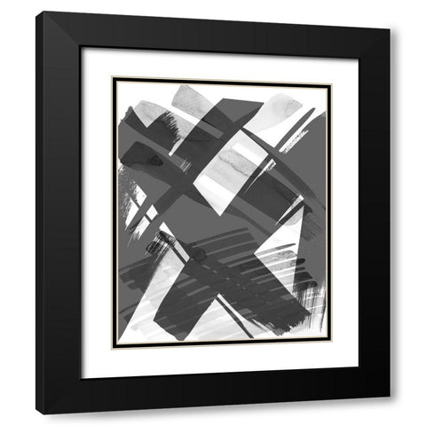 Paint Out Loud II Black Modern Wood Framed Art Print with Double Matting by SD Graphics Studio