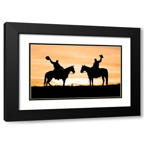 Partner In Crime I Black Modern Wood Framed Art Print with Double Matting by Walker, Carol