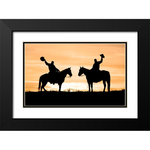 Partner In Crime I Black Modern Wood Framed Art Print with Double Matting by Walker, Carol