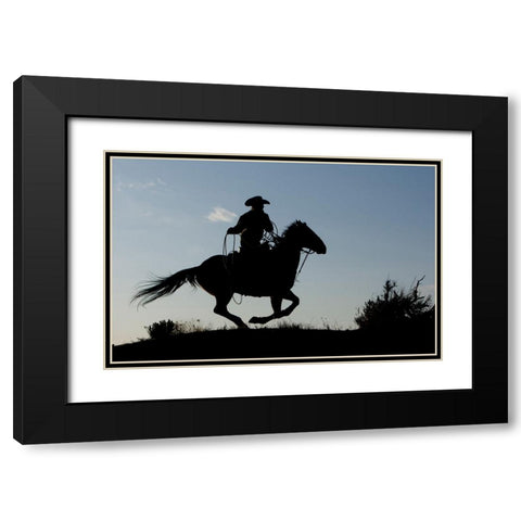 Gallop Along Black Modern Wood Framed Art Print with Double Matting by Walker, Carol