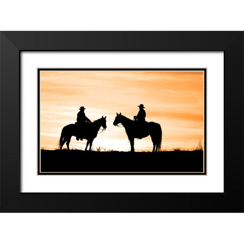 Partner In Crime II Black Modern Wood Framed Art Print with Double Matting by Walker, Carol
