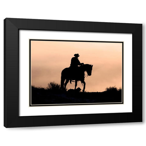 Ride On Black Modern Wood Framed Art Print with Double Matting by Walker, Carol