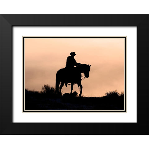Ride On Black Modern Wood Framed Art Print with Double Matting by Walker, Carol