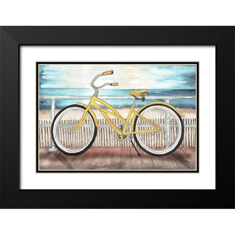 Coastal Bike Rides Black Modern Wood Framed Art Print with Double Matting by Medley, Elizabeth