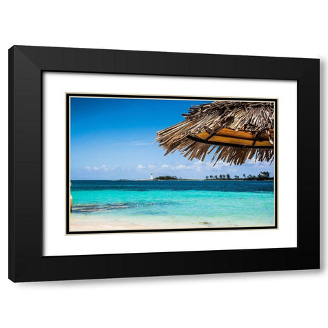 Under The Shade Black Modern Wood Framed Art Print with Double Matting by Navas, Emily