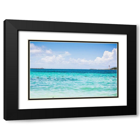 Island Travels Black Modern Wood Framed Art Print with Double Matting by Navas, Emily