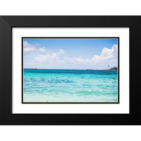 Island Travels Black Modern Wood Framed Art Print with Double Matting by Navas, Emily