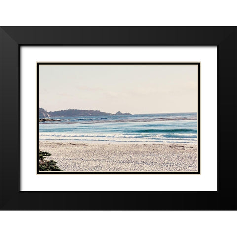 Morning Waves Black Modern Wood Framed Art Print with Double Matting by Navas, Emily