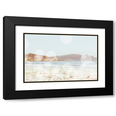 Sparkle Shore Black Modern Wood Framed Art Print with Double Matting by Navas, Emily