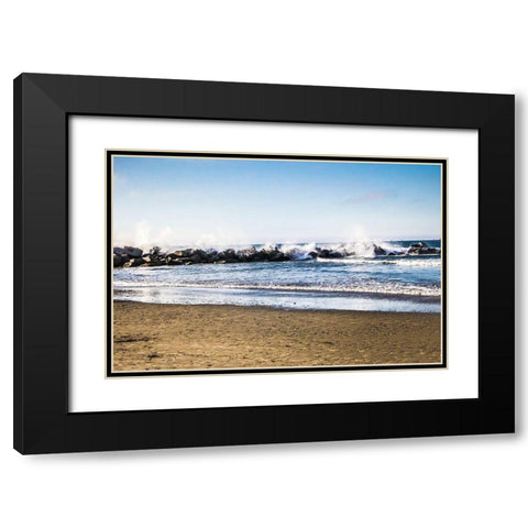 Reef in the Distance II Black Modern Wood Framed Art Print with Double Matting by Navas, Emily