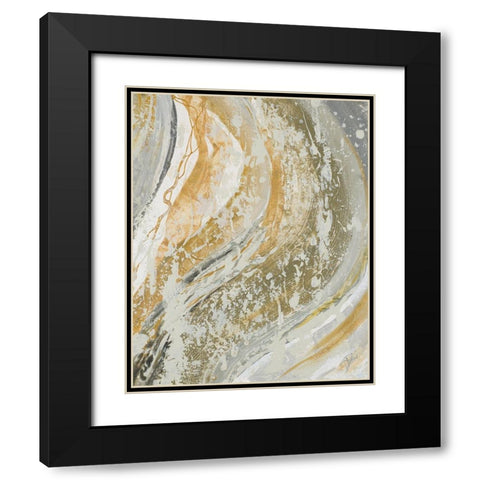 The Wave Black Modern Wood Framed Art Print with Double Matting by Pinto, Patricia