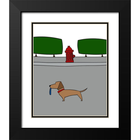 Another Doggy Dog Day IV Black Modern Wood Framed Art Print with Double Matting by Edwins, Hugo