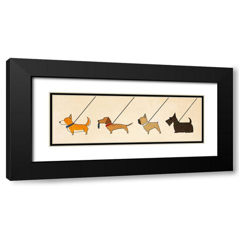 A Dog Break Black Modern Wood Framed Art Print with Double Matting by Edwins, Hugo