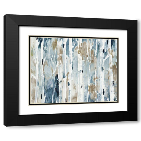 Blue Upon the Hill Black Modern Wood Framed Art Print with Double Matting by Loreth, Lanie