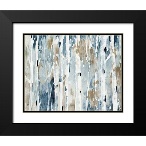 Blue Upon the Hill Black Modern Wood Framed Art Print with Double Matting by Loreth, Lanie