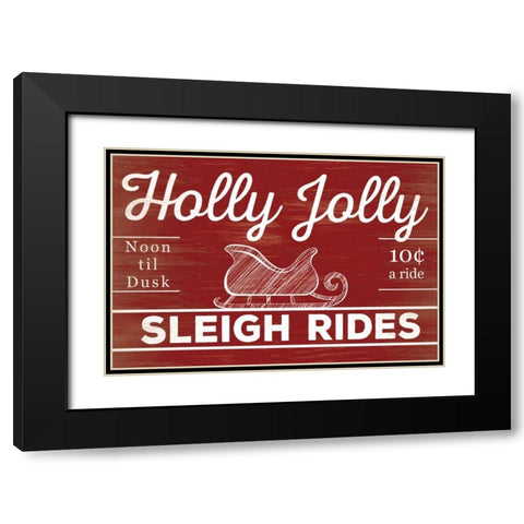 Season Sign IV Black Modern Wood Framed Art Print with Double Matting by Studio, Sd Graphics