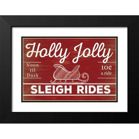 Season Sign IV Black Modern Wood Framed Art Print with Double Matting by Studio, Sd Graphics