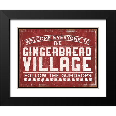 Holiday Wooden Signs II Black Modern Wood Framed Art Print with Double Matting by Studio, Sd Graphics