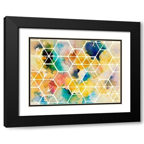 Geo Canyon Dream Black Modern Wood Framed Art Print with Double Matting by Loreth, Lanie